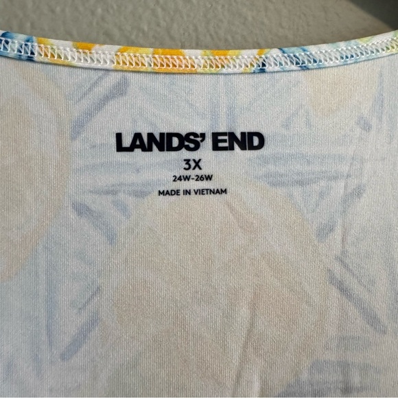 Lands' End Ruffle Hem Sleeveless Swim Cover-Up Wrap Dress Beach Summer 3X - Picture 7 of 7